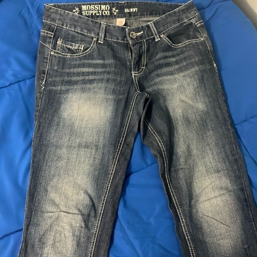 Mossimo side leg zip capri cropped skinny size 11 jean